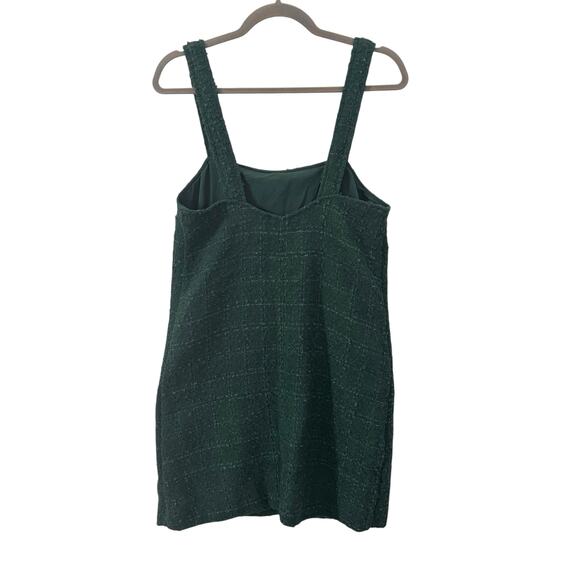 NWOT Abercrombie & Fitch Tweed Shift Mini Dress Green Size Small Tall ST - Picture 2 of 7